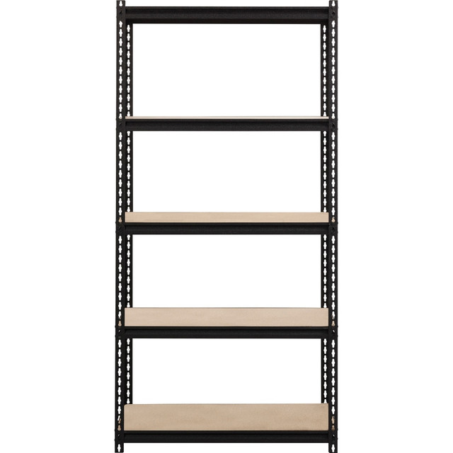 SP RICHARDS 59697 Lorell Iron Horse 2300 lb Capacity Riveted Shelving - 5 Shelf(ves) - 72in Height x 36in Width x 18in Depth - 30% Recycled - Black - Steel, Particleboard - 1 Each SP RICHARDS 59697 Lorell Iron Horse 2300 lb Capacity Riveted Shelving - 5 Shelf(ves) - 72in Height x 36in Width x 18in Depth - 30% Recycled - Black - Steel, Particleboard - 1 Each