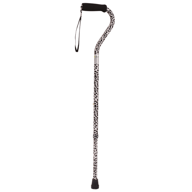 MABIS HEALTHCARE, INC. 502-1300-9905 DMI Designer Adjustable Offset-Handle Aluminum Cane, 39in, Spotted