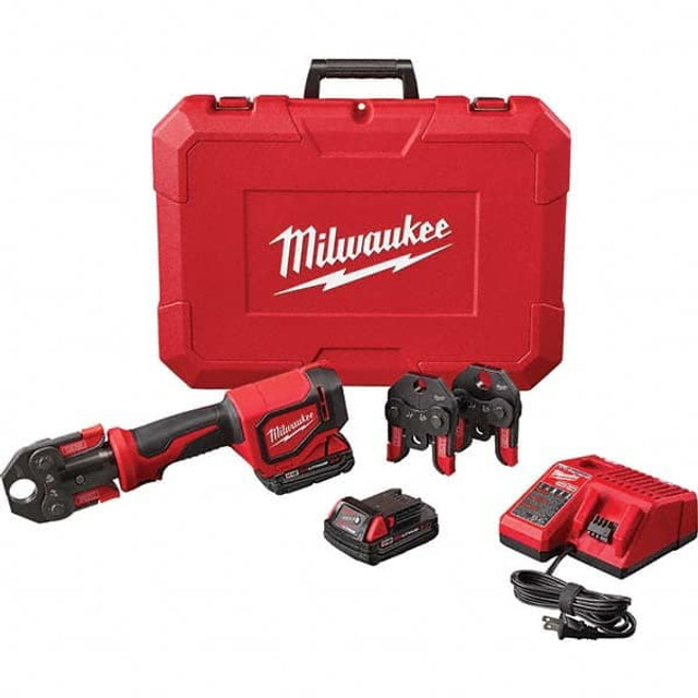 Milwaukee Tool 2674-22C Power Crimper: 2 Lithium-ion Battery Included, 2Ah, Inline Handle, 18V