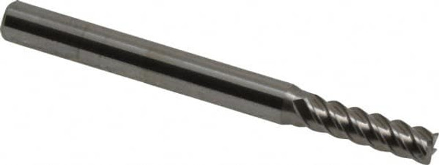 OSG 455-1562 Square End Mill: 5/32'' Dia, 9/16'' LOC, 3/16'' Shank Dia, 2'' OAL, 5 Flutes, Solid Carbide