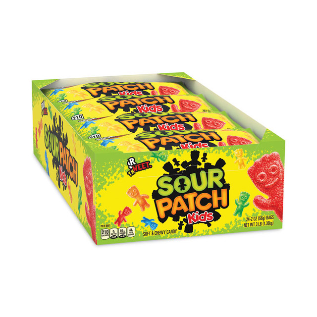 MONDELEZ INTERNATIONAL Sour Patch Kids® 30400006 Chewy Candy, Assorted, 2 oz Bags, 24/Pack