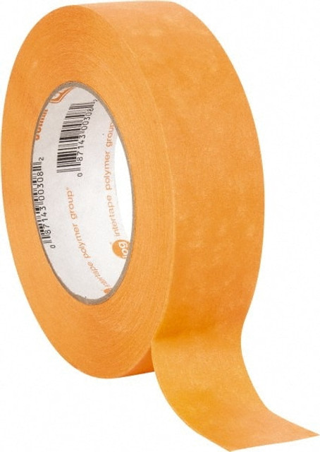 Intertape OM3655 Masking Tape: 38 mm Wide, 60 yd Long, 7.3 mil Thick, Orange
