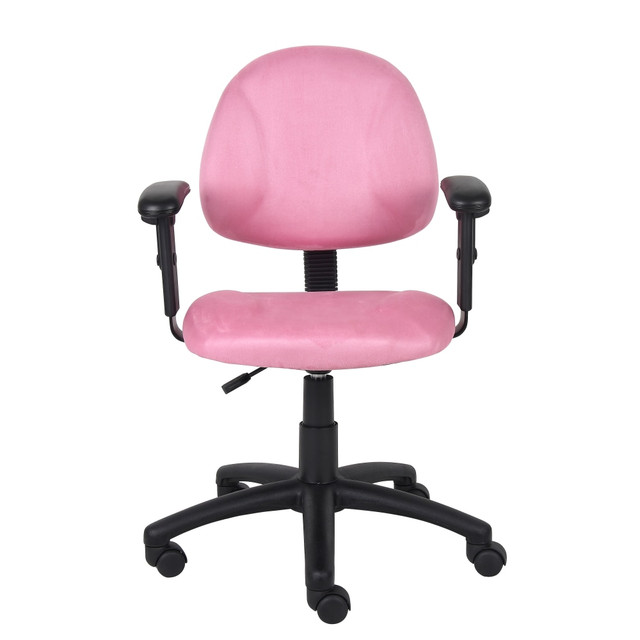 NORSTAR OFFICE PRODUCTS INC. B326-PK Boss  Office Products Microfiber Mid-Back Task Chair, Pink