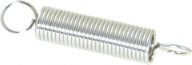 Gardner Spring E24C Extension Spring: 0.312" OD, 4.64 lb Max Load, 2.98" Extended Length, 0.0348" Wire Dia, Cross-Over