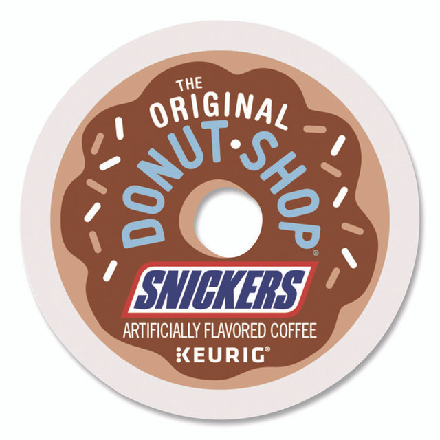 KEURIG DR PEPPER The Original Donut Shop® 9608 SNICKERS Flavored Coffee K-Cups, 24/Box