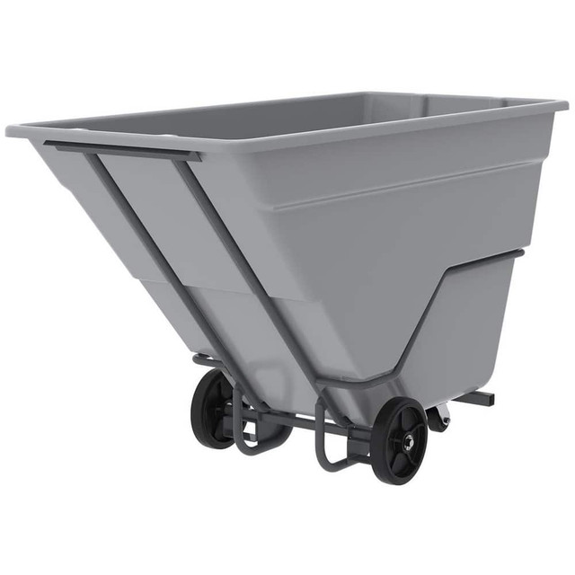 Akro-Mils 77710FGREY Plastic Basket Truck: 1-1/2 cu yd, 2,000 lb Capacity, 85" Deep