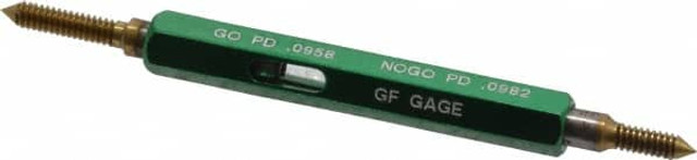 GF Gage W0112403BSTIN Plug Thread Gage: #4-40 Thread, 3B Class, Double End, Go & No Go