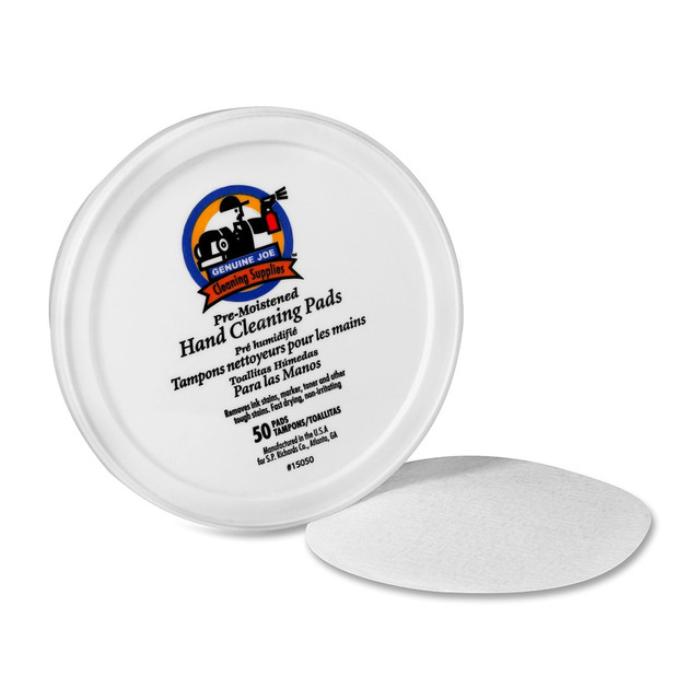 GENUINE JOE 15050 Hand Cleaning Pads, Pack Of 50 GENUINE JOE 15050 Hand Cleaning Pads, Pack Of 50