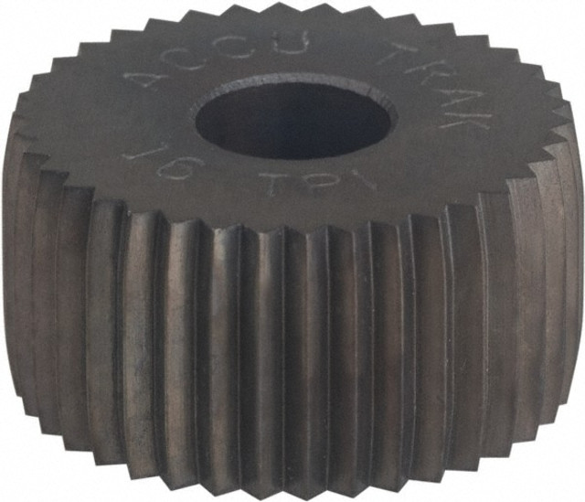 MSC PHSV220FNC Convex Knurl Wheel: 1-1/4" Dia, 90 ° Tooth Angle, 20 TPI, Straight, Cobalt