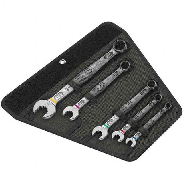 Wera 05020240001 Combination Wrench Set: 5 Pc, 1/2" 3/4" 3/8" 5/16" & 9/16" Wrench, Inch