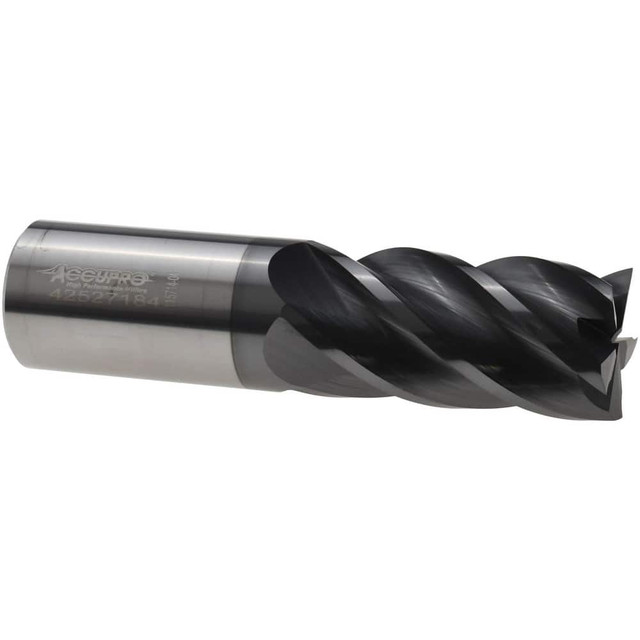 Accupro 6503238 Square End Mill:  1.0000" Dia, 2" LOC, 1" Shank Dia, 4" OAL, 5 Flutes, Solid Carbide