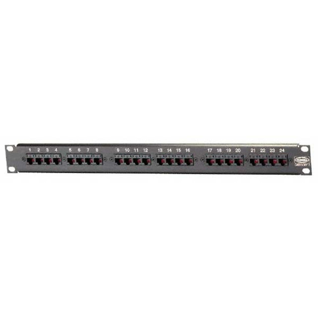 Hubbell P5E24B19E Terminal Block Accessories; Accessory Type: Patch Panel ; For Use With: 0.5 inch Hand-held Printer Tape; Hubbell Laser Printable Label Sheets ; Overall Height (Decimal Inch): 1-3/4