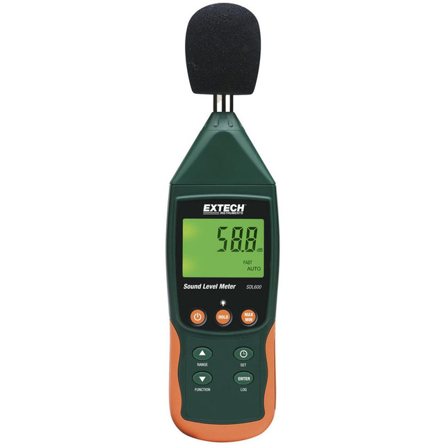 Extech SDL600-NIST Sound Meters; Meter Type: Sound Level Meter/Datalogger ; Maximum Decibel Rating: 130dB ; Minimum Decibel Rating: 30 ; Frequency Weighting: A & C ; Display Type: LCD ; Accuracy: 11.4 dB