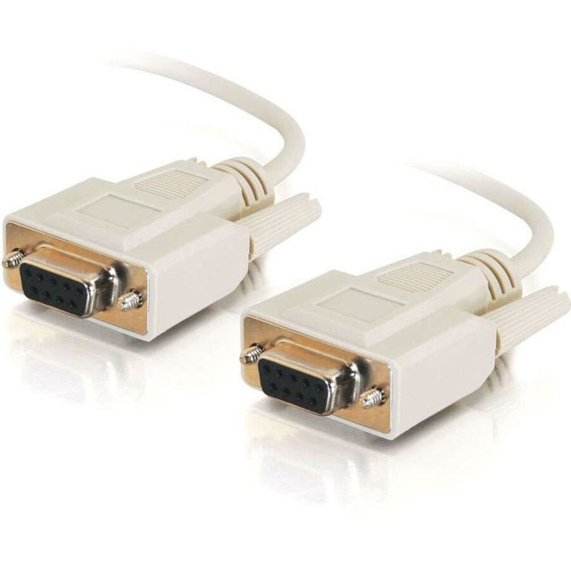LASTAR INC. C2G 03045  10ft DB9 F/F Null Modem Cable - Beige - DB-9 Female Serial - DB-9 Female Serial - 10ft - Beige