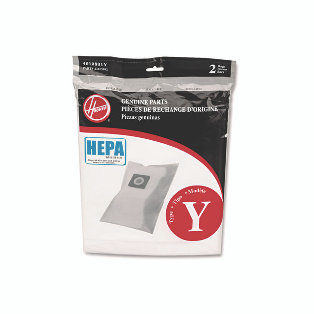HOOVER COMPANY Commercial AH10040 HEPA Y Vacuum Replacement Filter/Filtration Bag, 2/Pack