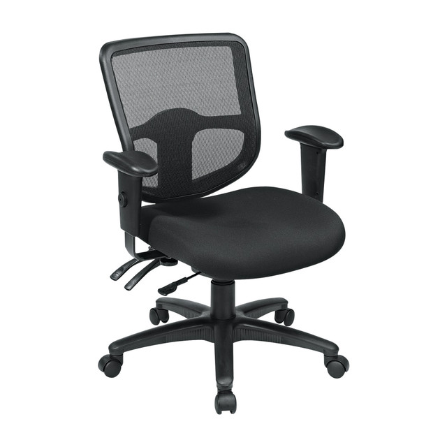 OFFICE STAR PRODUCTS Office Star 98344-30  Pro Line II Pro Grid Ergonomic Task Chair With Adjustable Arms, Coal