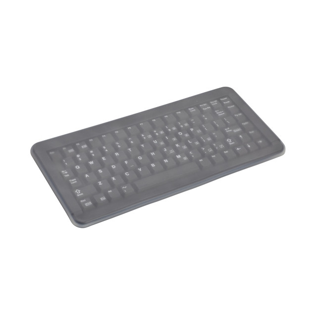 CHERRY GMBH EZN4100LCMUS2IG Cherry EZClean 4100 Ultra-Slim Compact Covered Keyboard, Black, EZN4100LCMUS2IG