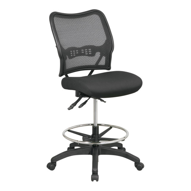 OFFICE STAR PRODUCTS Office Star 13-37N30D  SPACE Deluxe Ergonomic Air Grid/Mesh Armless Drafting Chair, Black