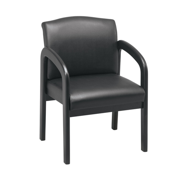 OFFICE STAR PRODUCTS WD388-U6 Office Star Work Smart Guest Chair, Black/Espresso OFFICE STAR PRODUCTS WD388-U6 Office Star Work Smart Guest Chair, Black/Espresso