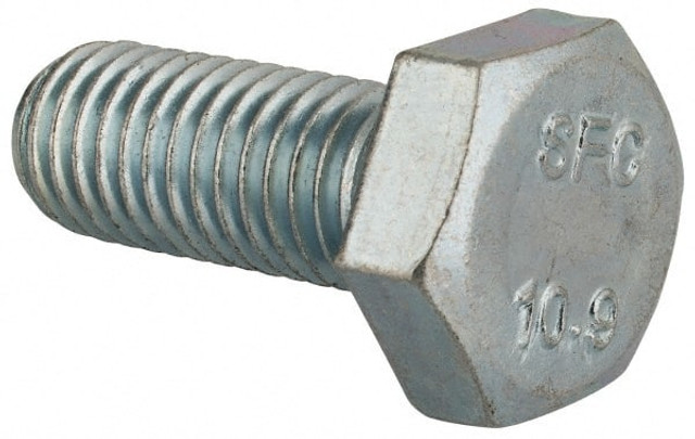 Value Collection 460067PR Hex Head Cap Screw: M10 x 1.50 x 25 mm, Grade 10.9 Steel, Zinc-Plated
