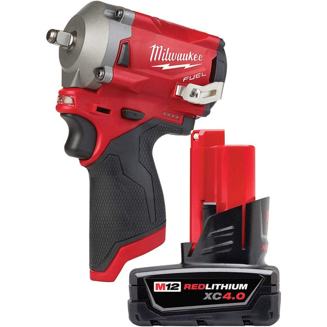 Milwaukee Tool 4648731/4337721 Cordless Impact Wrench: 12V, 3/8" Drive, 0 to 3,200 BPM, 2,700 RPM