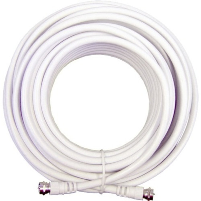 WILSON ELECTRONICS, INC. Wilson 950650  50 ft. White RG6 Low Loss Coax Cable (F Male - F Male) - 50 ft Coaxial Antenna Cable for Antenna - First End: 1 x F Connector Male Antenna - Second End: 1 x F Connector Male Antenna - White