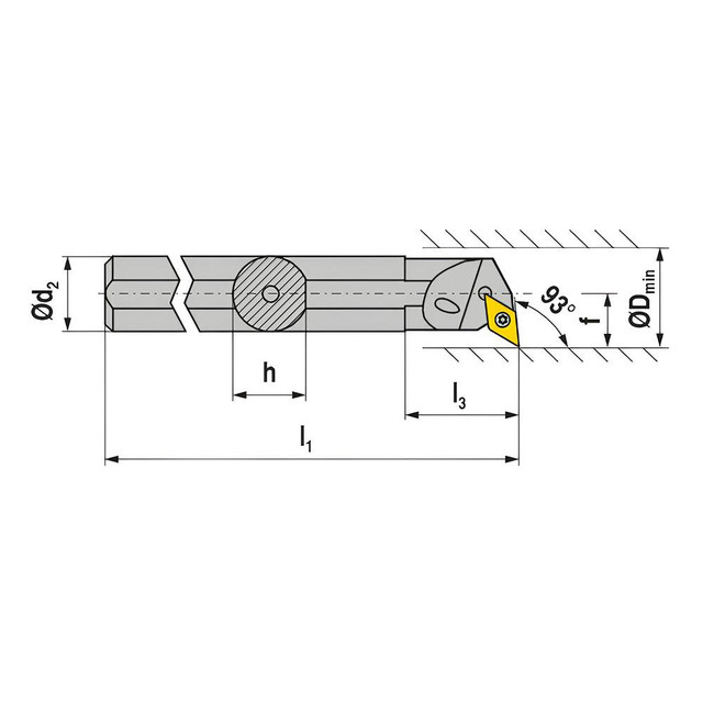 Ceratizit 7872191212 Indexable Boring Bars; Minimum Bore Diameter (Decimal Inch): 1.2500 ; Minimum Bore Diameter (Inch): 1-1/4 ; Maximum Bore Depth (Decimal Inch): 1.5800 ; Toolholder Style: SDUCL ; Tool Material: Steel ; Shank Diameter (Decimal Inch