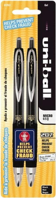 Uni-Ball 61263PP Retractable Pen: 0.5 mm Tip, Black Ink
