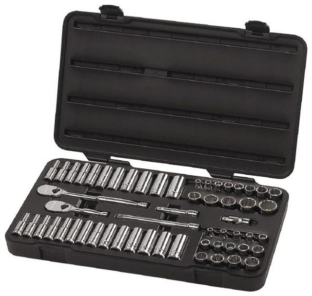 GEARWRENCH 80551 Deep Standard Socket Set: 57 Pc, 3/8" Drive, 1/4 to 1" Socket