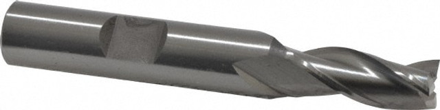 OSG 5310400 Square End Mill: 5/16'' Dia, 3/4'' LOC, 3/8'' Shank Dia, 2-1/2'' OAL, 3 Flutes, Cobalt