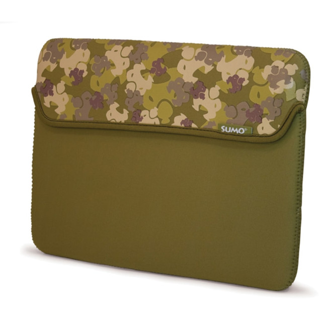 MOBILE EDGE LLC ME-SUMO66139M SUMO Camo 13in Macbook Sleeve - 10in x 13.5in x 1in - Neoprene - Green