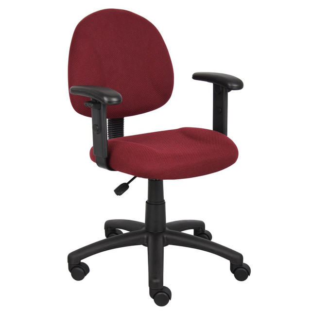 NORSTAR OFFICE PRODUCTS INC. B316-BY Boss Office Products Posture Mid-Back Task Chair, Black/Burgundy NORSTAR OFFICE PRODUCTS INC. B316-BY Boss Office Products Posture Mid-Back Task Chair, Black/Burgundy