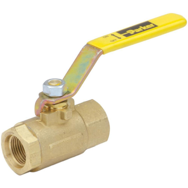 Parker XV500P-16 Standard Manual Ball Valve: 1" Pipe, Female Port