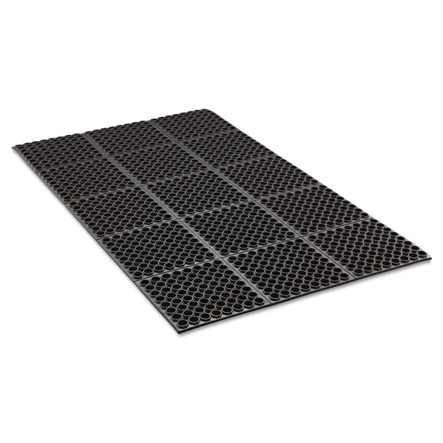 CROWN MATS & MATTING WSTF35BK Safewalk Heavy-Duty Anti-Fatigue Drainage Mat, General Purpose, 36 x 60, Black