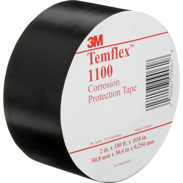 3M 7000005813 Electrical Tape: 2" Wide, 100' Long, 10 mil Thick, Black