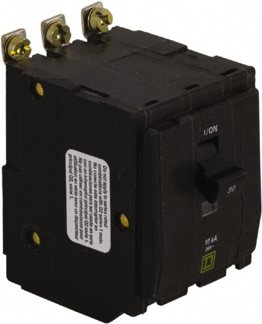 Square D QOB330 30 Amp, 240 VAC, 3 Pole, Bolt On Miniature Circuit Breaker