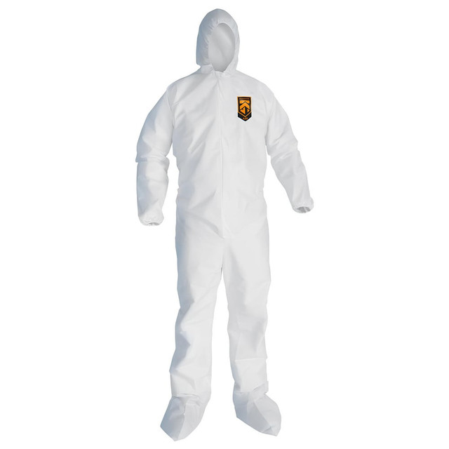 KleenGuard 27258 Disposable Coveralls: Size 5X-Large, SMS, Zipper Closure