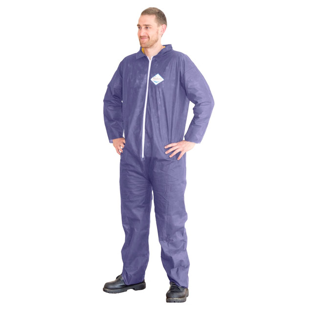 THE TRANZONIC COMPANIES Hospeco DA-PP313  ProWorks Polypropylene Disposable Coveralls, 2X, Blue, Pack Of 25 Coveralls