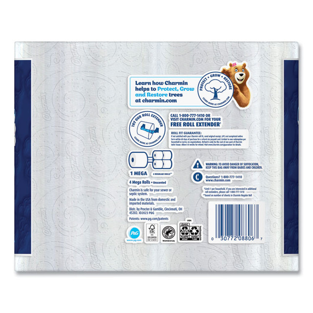 PROCTER & GAMBLE Charmin® 08806PK Ultra Soft Bathroom Tissue, Septic Safe, 2-Ply, White, 224 Sheets/Roll, 4 Rolls/Pack