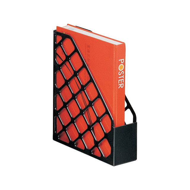 OFFICEMATE INTERNATIONAL CORP. 10411 Office Depot Brand 30% Recycled Mesh Plastic Magazine File, Standard, Black OFFICEMATE INTERNATIONAL CORP. 10411 Office Depot Brand 30% Recycled Mesh Plastic Magazine File, Standard, Black