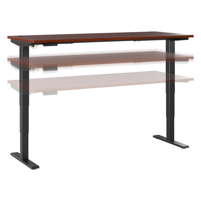 BUSH INDUSTRIES INC. Bush Business Furniture M4S7230HCBK  Move 40 Series Electric 72inW x 30inD Electric Height-Adjustable Standing Desk, Hansen Cherry/Black, Standard Delivery