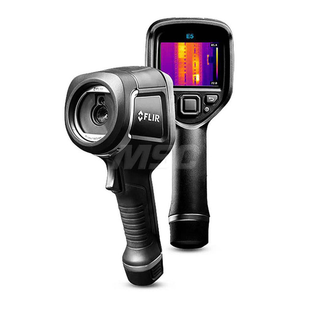 FLIR 63909-1004 Thermal Imaging Cameras; Camera Type: Thermal Imaging IR Camera; Display Type: 3" Color LCD; Compatible Surface Type: Dull; Dark; Light; Shiny; Field Of View: 45 Degree Horizontal x 34 Degree Vertical; Power Source: Li-Ion Rechargeabl