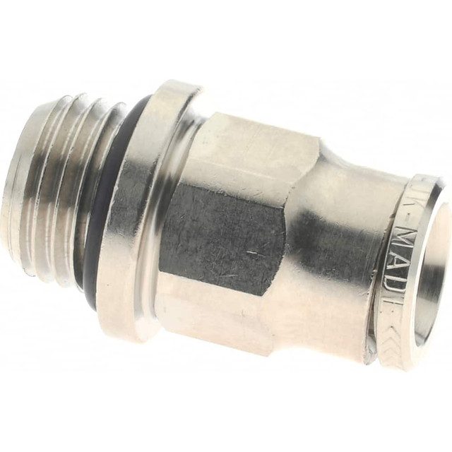Norgren 102250828 Push-To-Connect Tube to Male & Tube to Male BSPP Tube Fitting: Adapter, Straight, 1/4" Thread