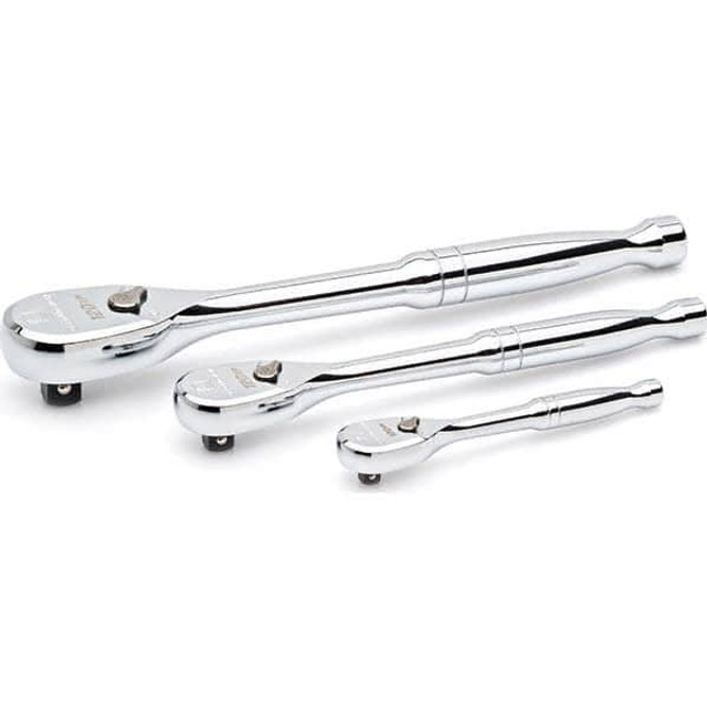 GEARWRENCH 81206P Ratchet Set: 1/2, 1/4 & 3/8" Drive, Pear Head