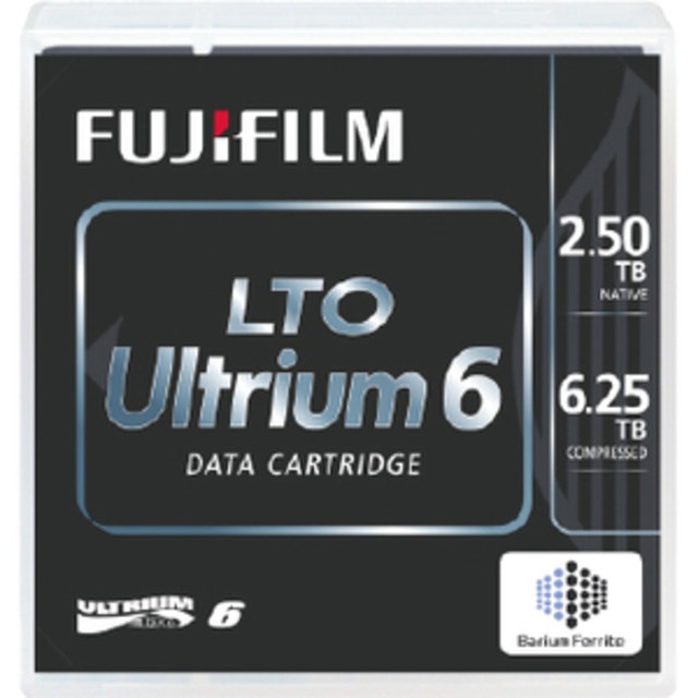 FUJIFILM U.S.A., INC. Fujifilm 16310732  LTO Ultrium 6 Data Cartridge - LTO-6 - 2.50 TB (Native) / 6.25 TB (Compressed) - 2775.59 ft Tape Length