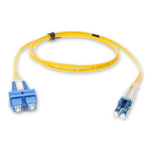 ADD-ON COMPUTER PERIPHERALS, INC. ADD-SC-LC-9M9SMF AddOn 9m LC (Male) to SC (Male) Yellow OS1 Duplex Fiber OFNR (Riser-Rated) Patch Cable - 100% compatible and guaranteed to work