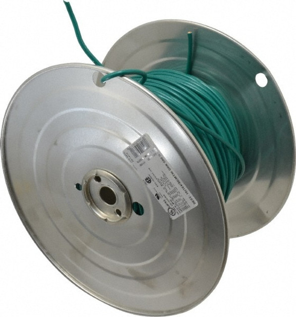 Southwire 411050505 Machine Tool Wire: 10 AWG, Green, 500' Long, Polyvinylchloride, 0.18" OD