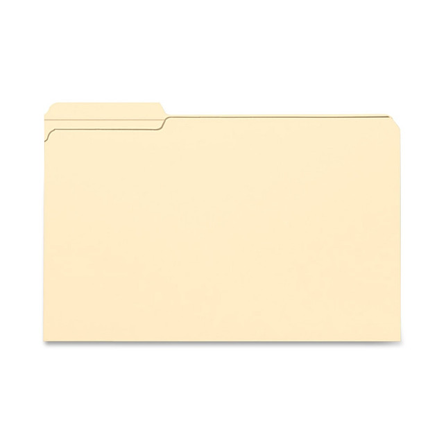 SMEAD MFG CO Smead 15335  File Folders, Reinforced Tab, 1/3 Cut, Left Position, Legal Size, Manila, Box Of 100