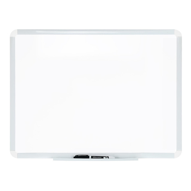 OFFICE DEPOT KK0234  Brand Non-Magnetic Melamine Dry-Erase Whiteboard, 18in x 24in, Plastic Frame With White Finish