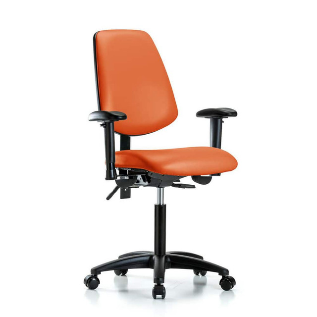 Blue Ridge Ergonomics MSC49489 Task Chair: Vinyl, Orange Kist